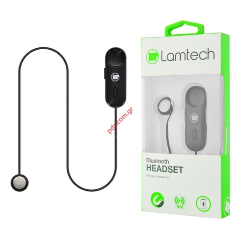 Ασύρματο ακουστικό Bluetooth Clip cable LAM501956 Type V4.2 Black σε μαύρο χρώμα BOX