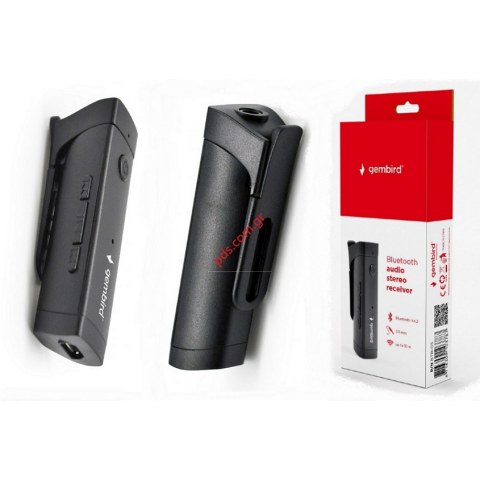 Ασύρματο ακουστικό Bluetooth Gembird BTR-05 Black stereo audio receiver σε μαύρο χρώμα Box