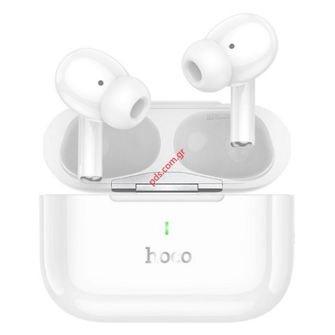 Ασύρματο ακουστικό Bluetooth Hoco EW59 TWS V5.3 White stereo Hands Free Lion 300mAh Συμβατό με Siri και 4 Ώρες Ομιλίας Λευκά Box