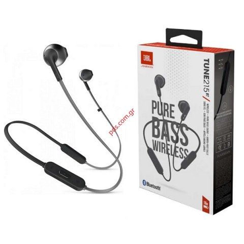 Ασύρματο ακουστικό Bluetooth JBL Tune 215 Neckband Hands Free Αυτονομία 16 ώρες με Multi Pairing, Μαύρο