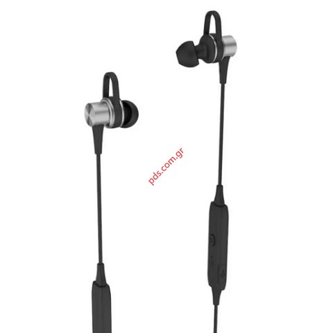 Ασύρματο ακουστικό Bluetooth Noozy BH40 Sport Magnet Necklace Multi Pairing Γκρι Box