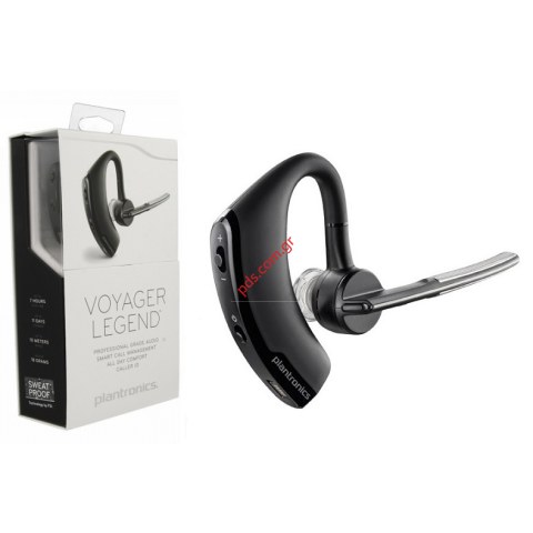 Ασύρματο ακουστικό Bluetooth Plantronics Legend Earbuds Black Headset με λαβή σε μαύρο χρώμα Box