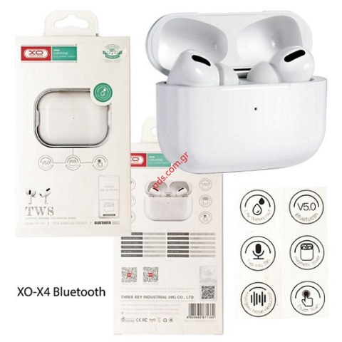 Ασύρματο ακουστικό Bluetooth XO-04 TWS White stereo Box