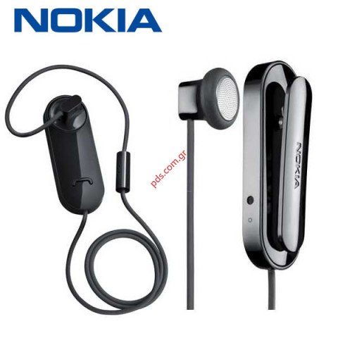Γνήσιο ακουστικό Bluetooth Nokia BH-118 Black μαύρο με καλώδιο BOX (ΕΞΑΝΤΛΗΘΗΚΕ)