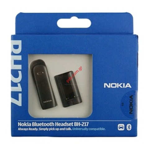 Γνήσιο ασύρματο ακουστικό Nokia BH-217 Black Stone Bluetooth Blister (ΕΞΑΝΤΛΗΘΗΚΑΝ)
