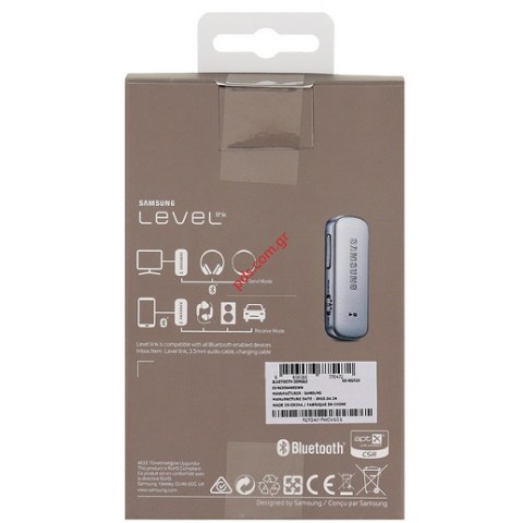 Γνήσιο ασύρματο ακουστικό στέρεο Samsung EO-RG920AWE Bluetooth HF Level Link White σε λευκό χρώμα (EU Blister) --Η ΣΥΣΚΕΥΑΣΙΑ ΔΕΝ ΠΕΡΙΛΑΜΒΑΝΕΙ ΑΚΟΥΣΤΙΚΑ HANDS FREE--
