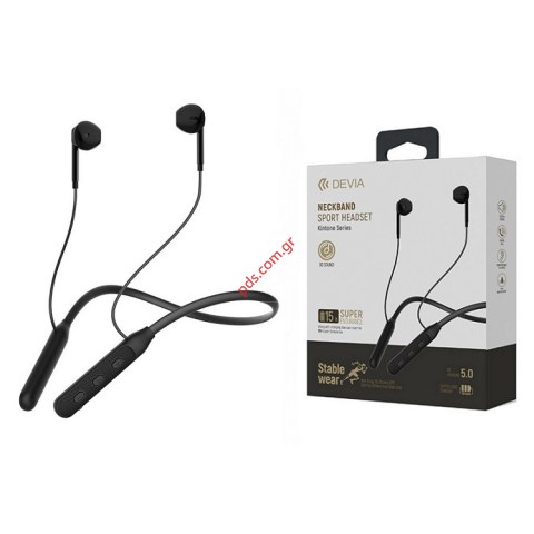 Στερεοφωνικό Ακουστικό Bluetooth Devia EM036 Sport Kintone Neckband λαιμού Μαύρο Box