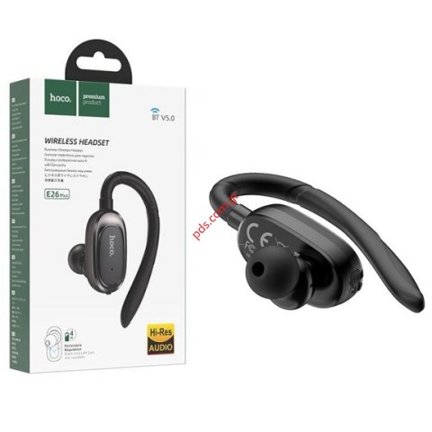Ασύρματο ακουστικό Bluetooth Hoco E26 Earloop Black V5.0 Hands Free Harmony sound Box