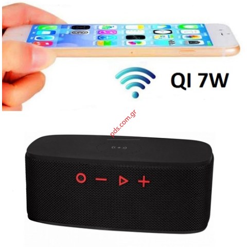 Ασύρματο φορητό ηχείο Bluetooth Daewoo DBT-350 2X3.5W Speakers Type με ασύρματο φορτιστή Black 