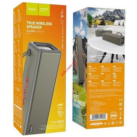 Φορητό ακουστικό Hoco HC3 Grey σε γκρί χρώμα 
