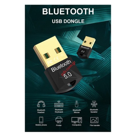 Adaptor USB BT-006, Bluetooth 5.0 EDR Black μαύρο Blister