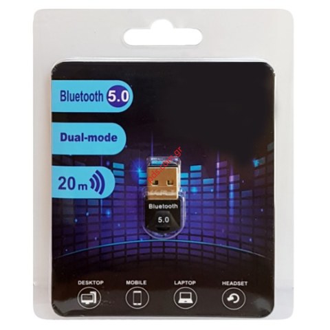 Adaptor USB BT-006, Bluetooth 5.0 EDR Black μαύρο Blister