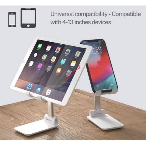 Βάση smartphone & tablet Mini SNG-413 White φορητή ρυθμιζόμενη, σε λευκό χρώμα για όλες τις χρήσεις.