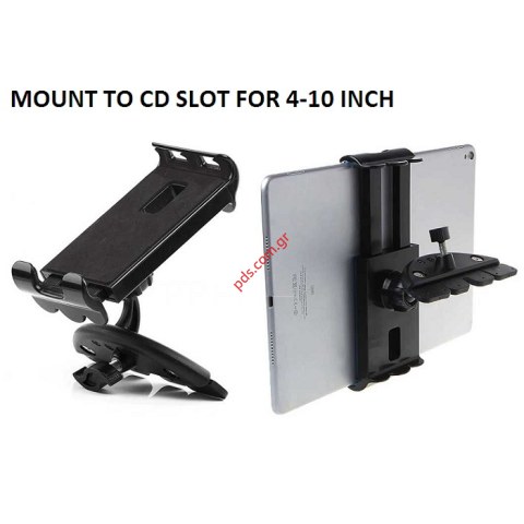 Βάση στήριξεις σε CD Slot SMARTPHONE & TABLET 4/10inch Big Gravity 360 Black