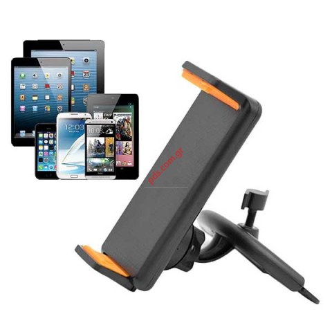 Βάση στήριξεις UNI-3 σε CD Slot SMARTPHONE & TABLET 4/10inch Big Gravity 360 Black