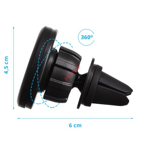 Μαγνητική βάση αεραγωγού ACC-012 Black αυτοκινήτου για Smartphone, κτλπ