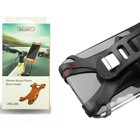 Βάση από λάστιχο σιλικόνης JHD-200 για μηχανές και ποδήλατα bike moto Black