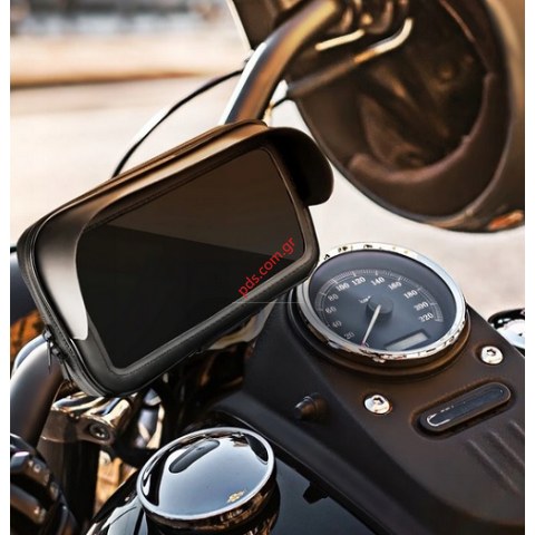 Βάση Καθρέπτη MR-007SB (10X17cm) με Θήκη Σκίαστρο για τον ήλιο σε μηχανές Αδιάβροχη 7 ιντσών σε μαύρο χρώμα