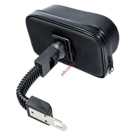 Βάση Καθρέπτη MR-007SB (10X17cm) με Θήκη Σκίαστρο για τον ήλιο σε μηχανές Αδιάβροχη 7 ιντσών σε μαύρο χρώμα