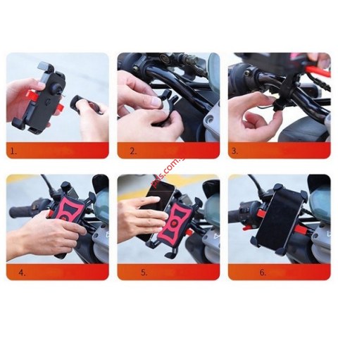 Βάση μοτο-ποδηλάτου MB-4665 εως 6.5 inch με αδιάβροχη θήκη Box