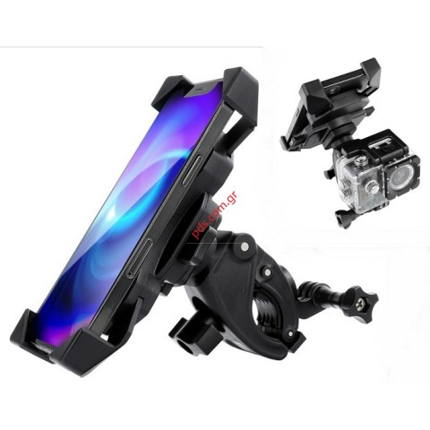 Βάση στήριξης μηχανής PR-3498 Bike mobile phone Black σε μαύρο χρώμα Βάση στήριξης μηχανής PR-3498 Bike mobile phone Black σε μαύρο χρώμα