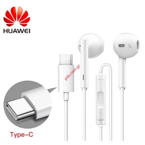 Ακουστικά στέρεο Huawei CM33 (LC 0296) White TYPE-C Handsfree headphone connector USB-C σε λευκό χρώμα BULK Ακουστικά στέρεο Huawei CM33 (LC 0296) White TYPE-C Handsfree headphone connector USB-C σε λευκό χρώμα BULK