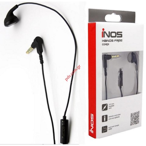 Ακουστικό handsfree Cordi Mono 3.5mm Black universal μονοφωνικό καλώδιο σε μαύρο χρώμα (Συμβατό και με νέα μοντέλα)