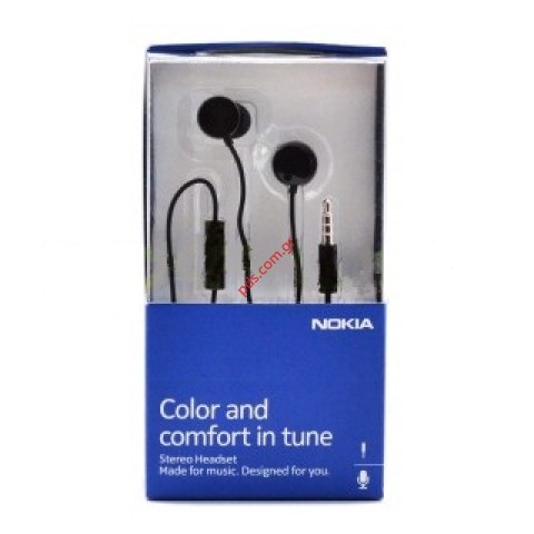 Γνήσια ακουστικά κεφαλής 3.5mm hands free Nokia WH-208 Black Blister Γνήσια ακουστικά κεφαλής 3.5mm hands free Nokia WH-208 Black Blister