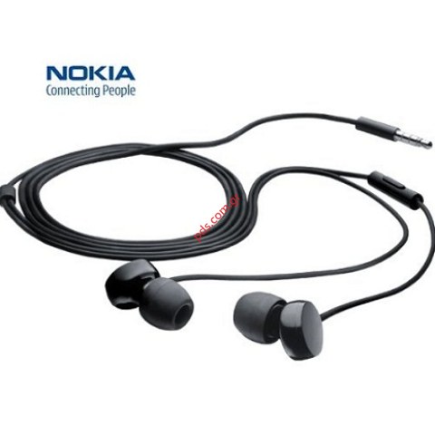 Γνήσια ακουστικά κεφαλής 3.5mm hands free Nokia WH-208 Black bulk Γνήσια ακουστικά κεφαλής 3.5mm hands free Nokia WH-208 Black bulk