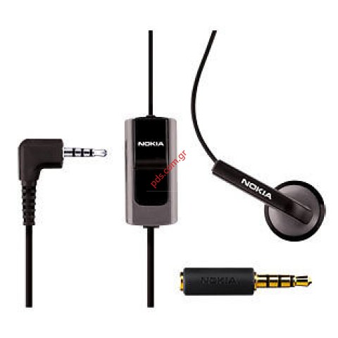 Γνήσια ακουστικά Nokia Headset HS-40 + AD53 Bulk Μαύρο Blister (ΕΞΑΝΤΛΗΘΗΚΑΝ)