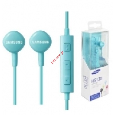 Γνήσια ακουστικά Samsung Headset HS130 Blue Stereo μπλέ Blister. Γνήσια ακουστικά Samsung Headset HS130 Blue Stereo μπλέ Blister.