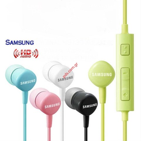 Γνήσια ακουστικά Samsung Headset HS130 Green Stereo πράσινο Blister.