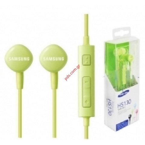Γνήσια ακουστικά Samsung Headset HS130 Green Stereo πράσινο Blister. Γνήσια ακουστικά Samsung Headset HS130 Green Stereo πράσινο Blister.