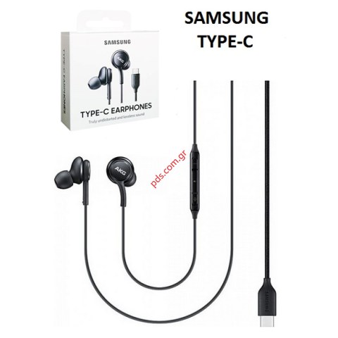 Γνήσια ακουστικά Samsung τύπου C Black (EO-IC100BBEGEU) BULK σε μαύρο χρώμα  Γνήσια ακουστικά Samsung τύπου C Black (EO-IC100BBEGEU) BULK σε μαύρο χρώμα