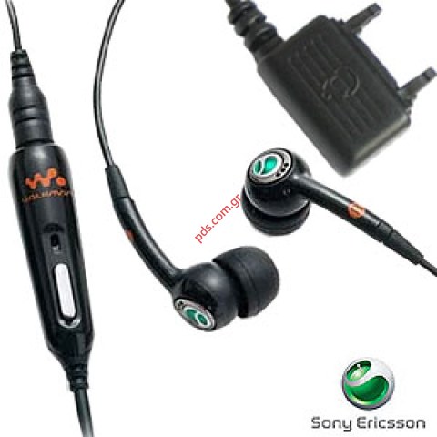 Original handsfree stereo HPM-70 SONYERICSSON Black Bulk