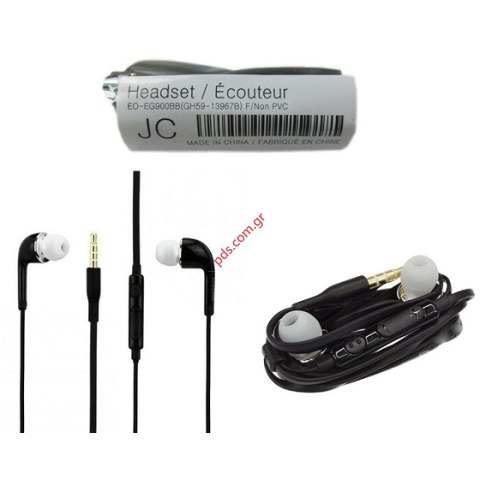 Γνήσια ακουστικά στέρεο Samsung EO-EG900BB Headset 3,5mm Flat Black (Bulk) σε μαύρο χρώμα Γνήσια ακουστικά στέρεο Samsung EO-EG900BB Headset 3,5mm Flat Black (Bulk) σε μαύρο χρώμα