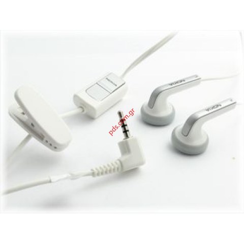 Γνήσια στέρεο ακουστικά Nokia Headset HS-47 White 2.5mm Λευκά Bulk  Γνήσια στέρεο ακουστικά Nokia Headset HS-47 White 2.5mm Λευκά Bulk