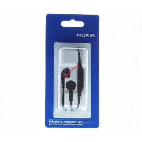 Γνήσια στέρεο ακουστικά Nokia WH-207 Black 3.5mm σε μαύρο χρώμα (BLISTER) Γνήσια στέρεο ακουστικά Nokia WH-207 Black 3.5mm σε μαύρο χρώμα (BLISTER)