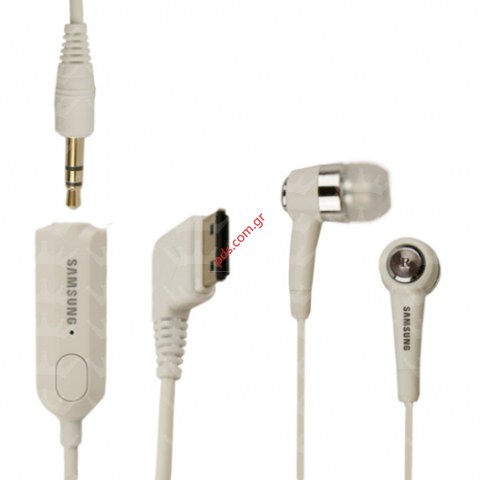 Γνήσια στέρεο ακουστικά Samsung EMC-13SDAWE+EHS430SSWE white type Bulk Γνήσια στέρεο ακουστικά Samsung EMC-13SDAWE+EHS430SSWE white type Bulk