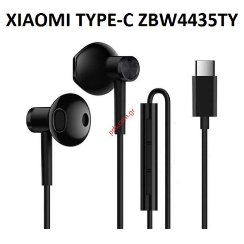Γνήσια στέρεο ακουστικά Xiaomi ZBW4435TY Type-C Dual Driver Global version Stereo power on/off, volume Black σε μαύρο χρώμα Bulk Γνήσια στέρεο ακουστικά Xiaomi ZBW4435TY Type-C Dual Driver Global version Stereo power on/off, volume Black σε μαύρο χρώμα Bulk