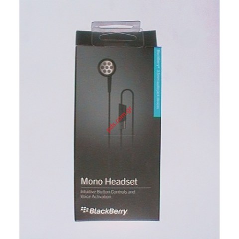 Γνήσιο ακουστικό Blackberry HDW-12420-201 μονοφωνικό 3,5mm 9700, 9520, 9630 Blister