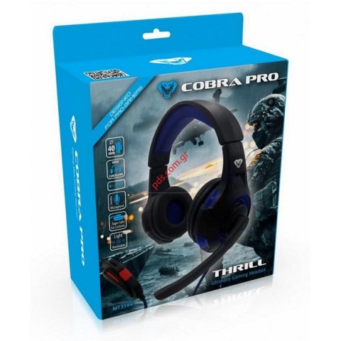 Ακουστικά κεφαλής Game Media-Tech Cobra MT3594 με μικρόφωνο Black