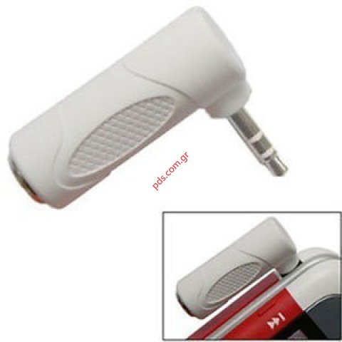 Αντάπτορας μετατροπής Audio Nokia AD-50 Stereo απο 3.5mm σε 2.5mm white (BULK)