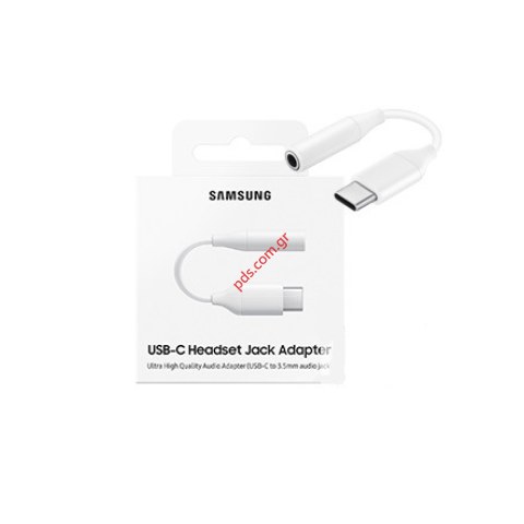 Γνήσιο καλώδιο Samsung EE-UC10JUWEGWW USB Type-C BULK σε jack 3.5mm (F) White BOX