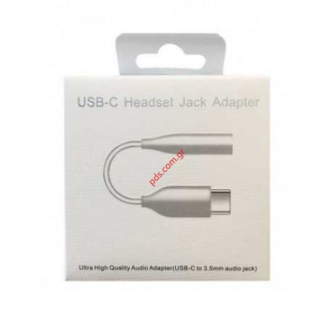 Adaptor cable USB Type-C σε jack 3.5mm (F) White DAC CHIPSET Adaptor cable USB Type-C σε jack 3.5mm (F) White DAC CHIPSET