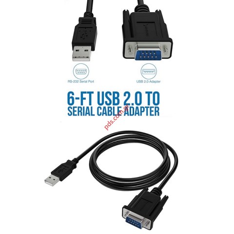 Adaptor USB 2.0 to Serial (9-Pin) DB-9 RS-232 with cable 1.5M Bulk Adaptor USB 2.0 to Serial (9-Pin) DB-9 RS-232 with cable 1.5M Bulk