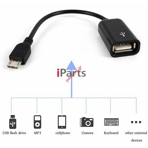 Καλώδιο Micro USB Host OTG Cable Adapter για Asus Memo Pad HD 7 ME173 Me173X και Asus Memo Pad FHD 10 ME302C