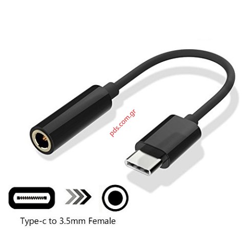 Adaptor cable USB Type-C σε jack 3.5mm (F) Black DAC CHIPSET Adaptor cable USB Type-C σε jack 3.5mm (F) Black DAC CHIPSET