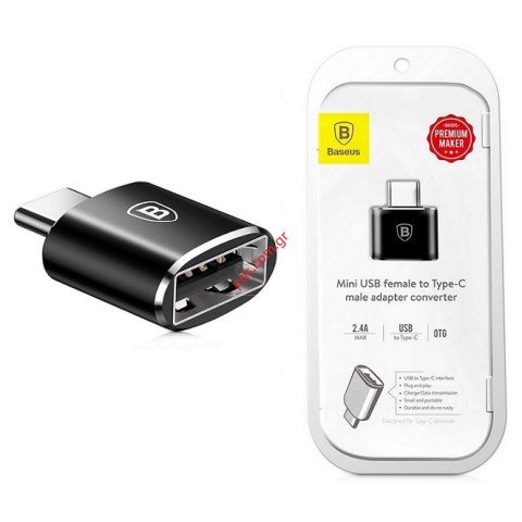Μετατροπέας BASEUS CATOTG-01 απο θηλυκό USB A σε αρσενικό TYPE-C Black Blister