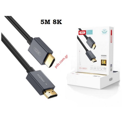 Καλώδιο HDMI XO-GB001 8K 5Gbps 5m Black μαύρο Box